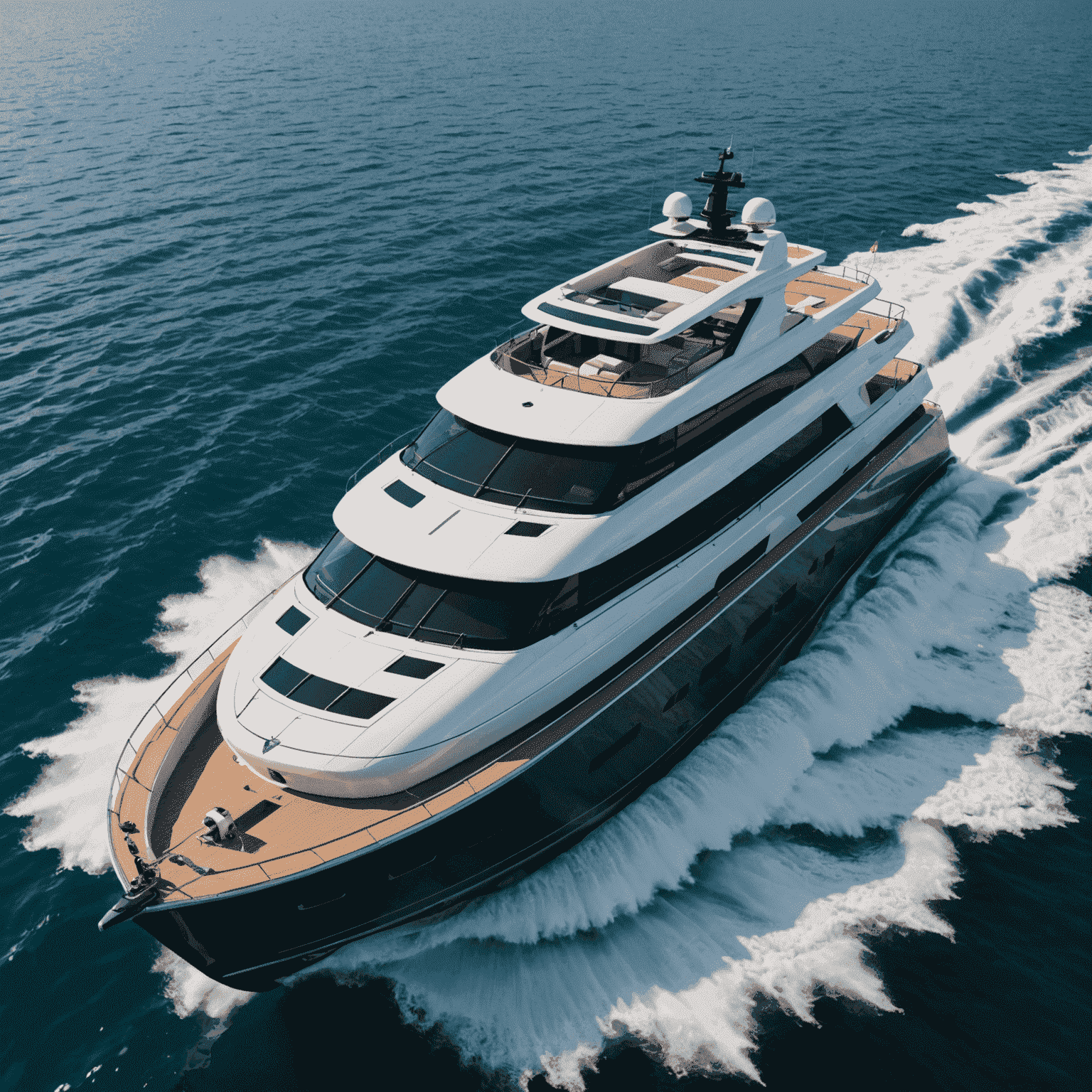 Compact luxury yacht with modern amenities and stylish design